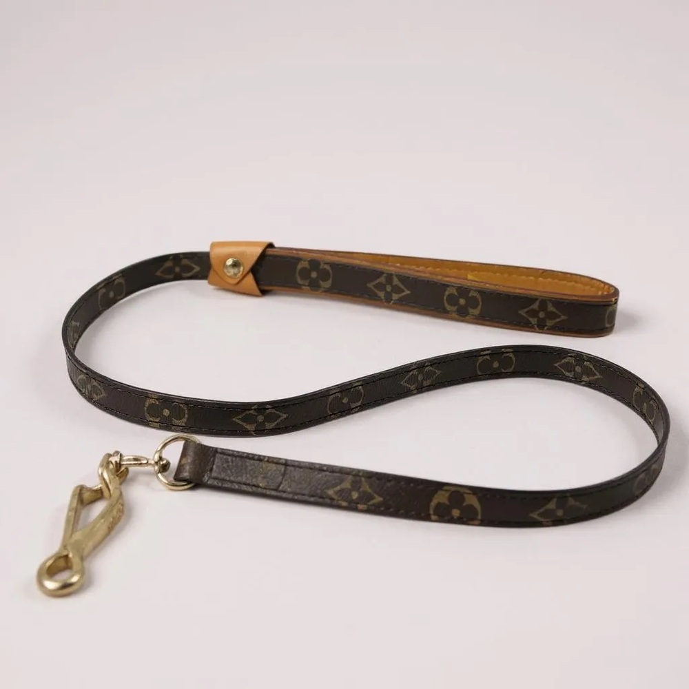 Louis Vuitton Dog Leash Monogram with Gold-Tone Hardware